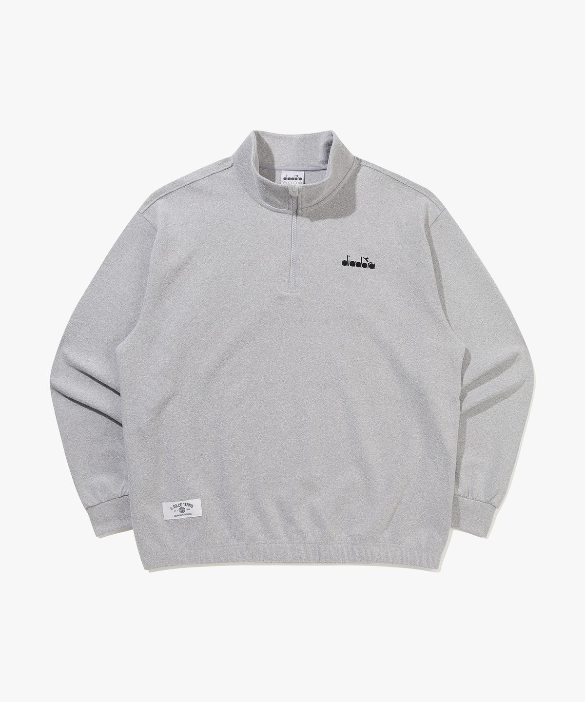 디아도라(diadora) 디도 볼 하프집업 맨투맨 MELANGE GREY