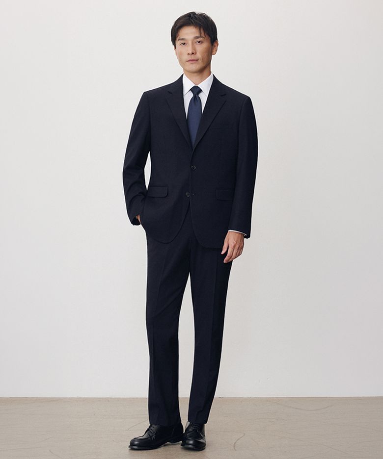 26FW 울 블렌드 스트레치 수트 네이비