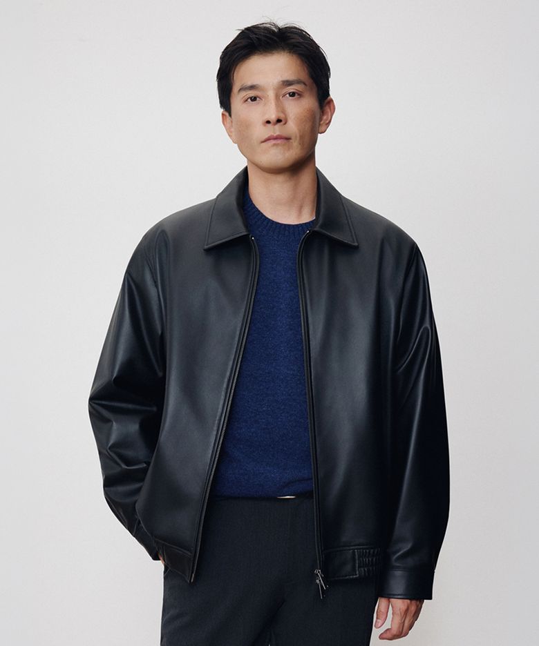 26FW 소프트 램스킨 재킷 블랙