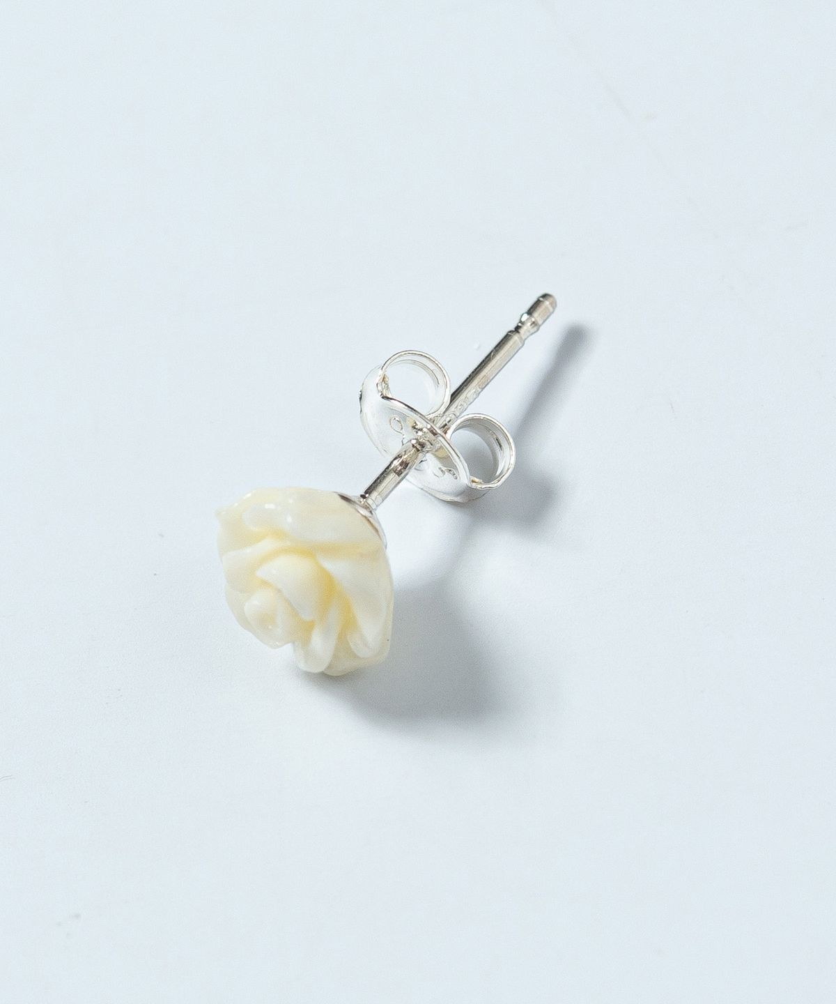 루시르주(LUCIR ZU) Rose Turquoise Silver Earrings 7mm (Ivory)