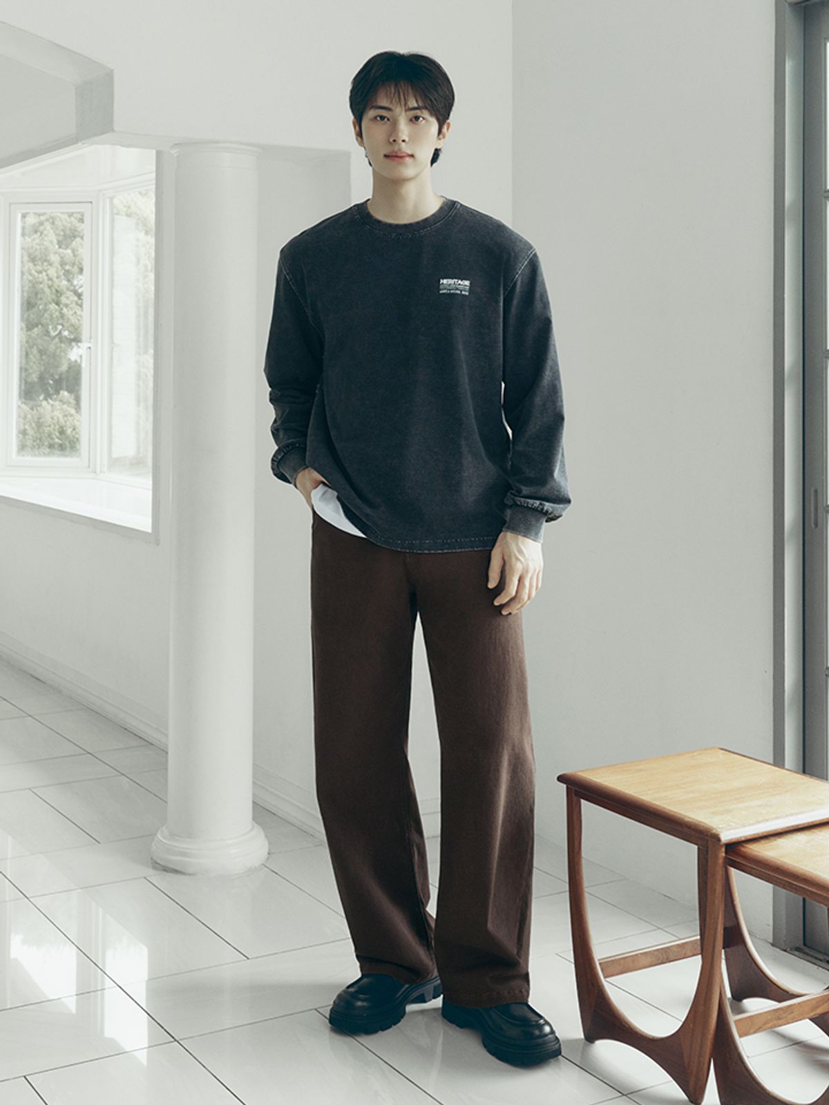 행텐(HANGTEN) 남성 기모 커브드 팬츠_177(10590-050-801-69)