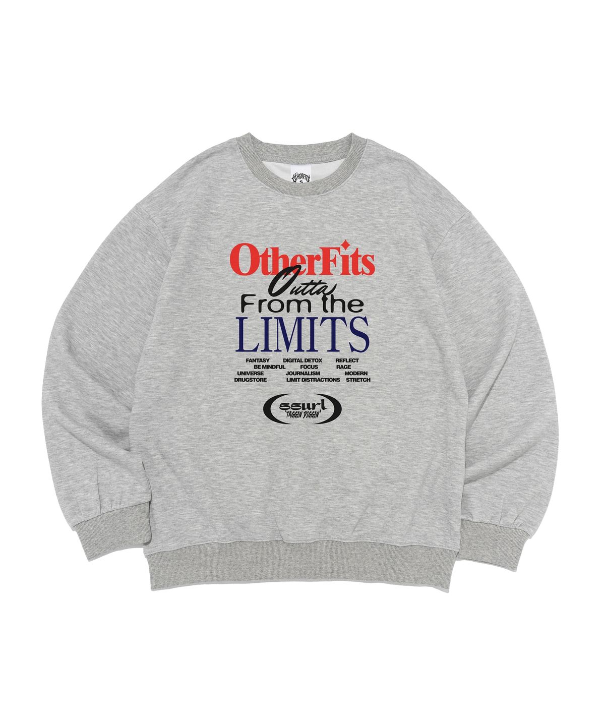 아더피츠(OTHERFITS) [스펀코튼] 프롬 더 리미츠 그래픽 맨투맨 (그레이)