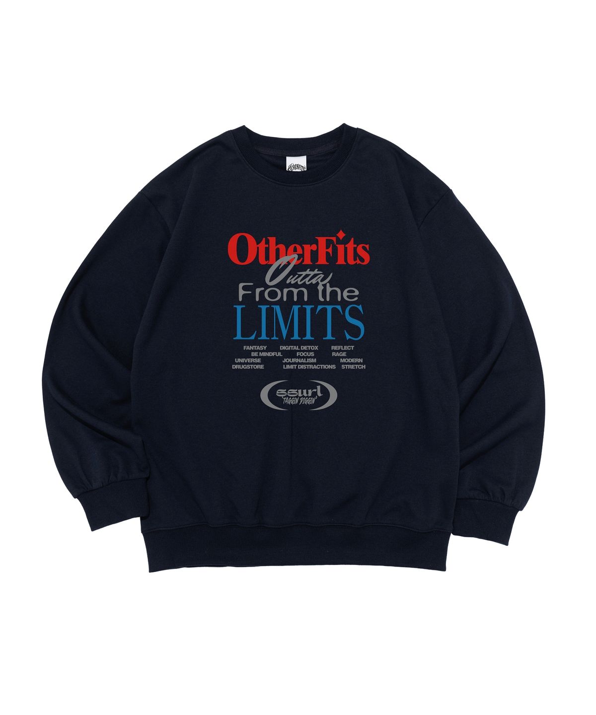 아더피츠(OTHERFITS) [스펀코튼] 프롬 더 리미츠 그래픽 맨투맨 (네이비)