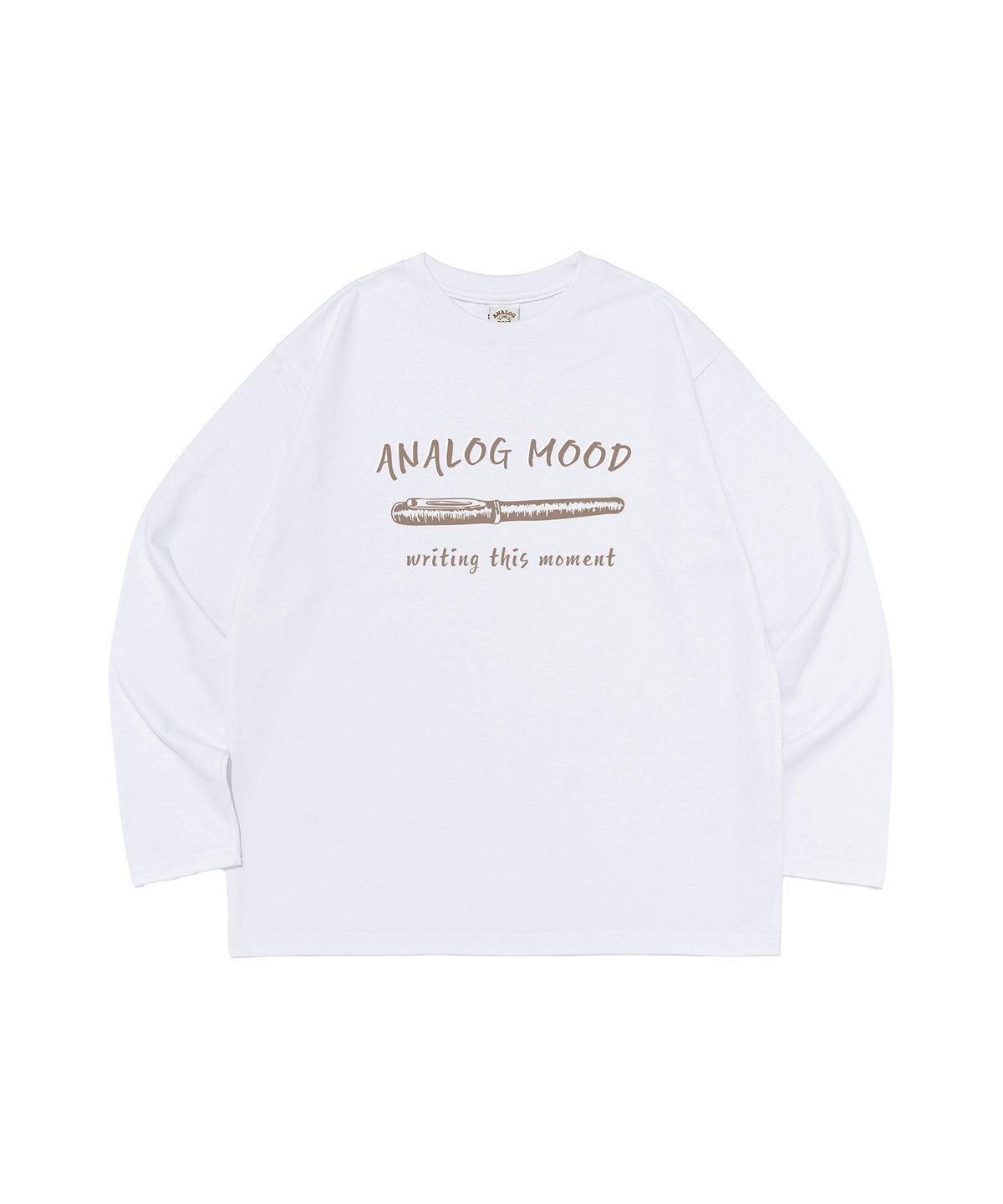 아날로그무드(ANALOG MOOD) 라이팅 모먼트 펜 긴팔티셔츠 (화이트)