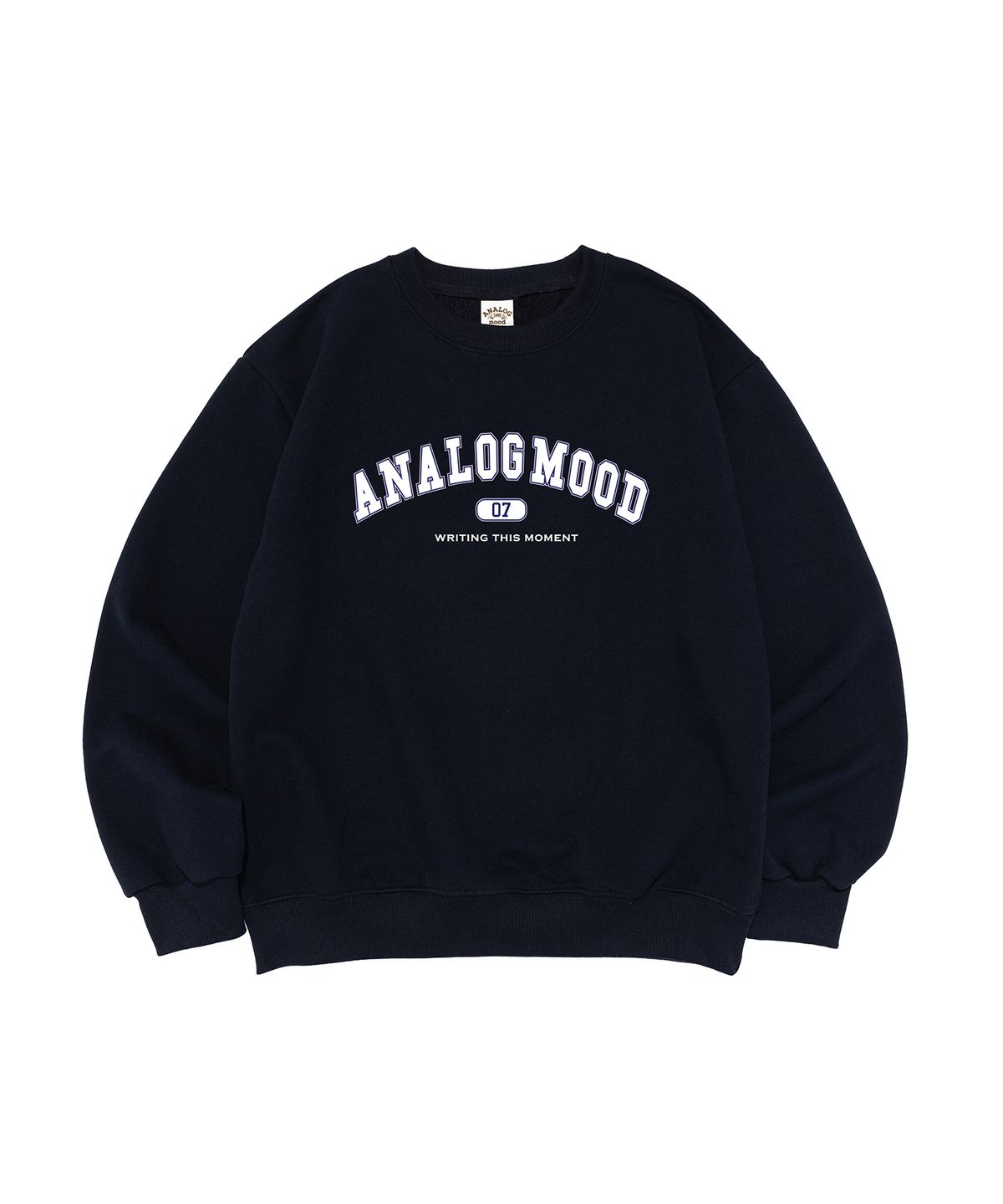 아날로그무드(ANALOG MOOD) [논기모/기모] 아치 로고 스웨트셔츠 (네이비)