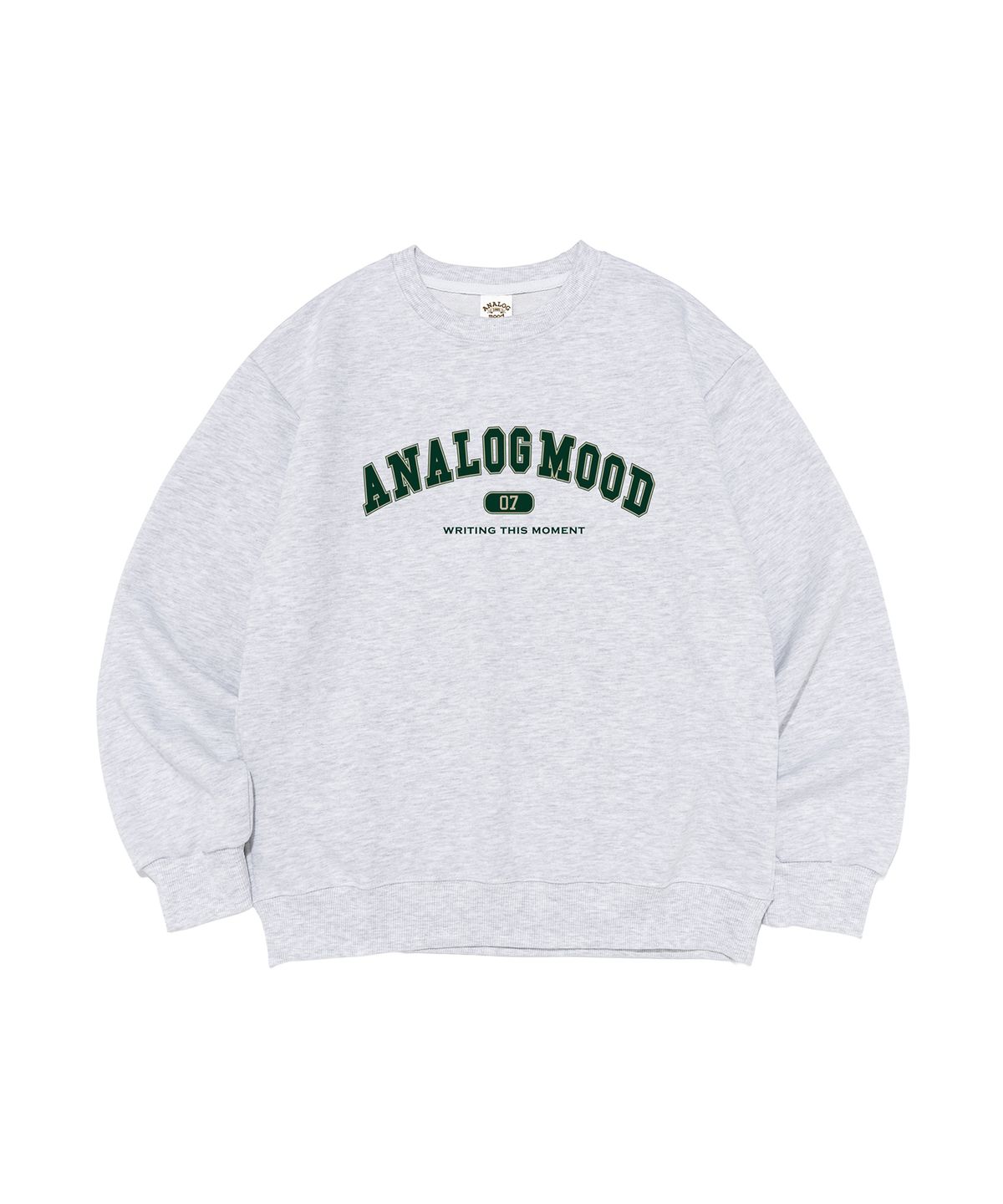 아날로그무드(ANALOG MOOD) [논기모/기모] 아치 로고 스웨트셔츠 (라이트그레이)