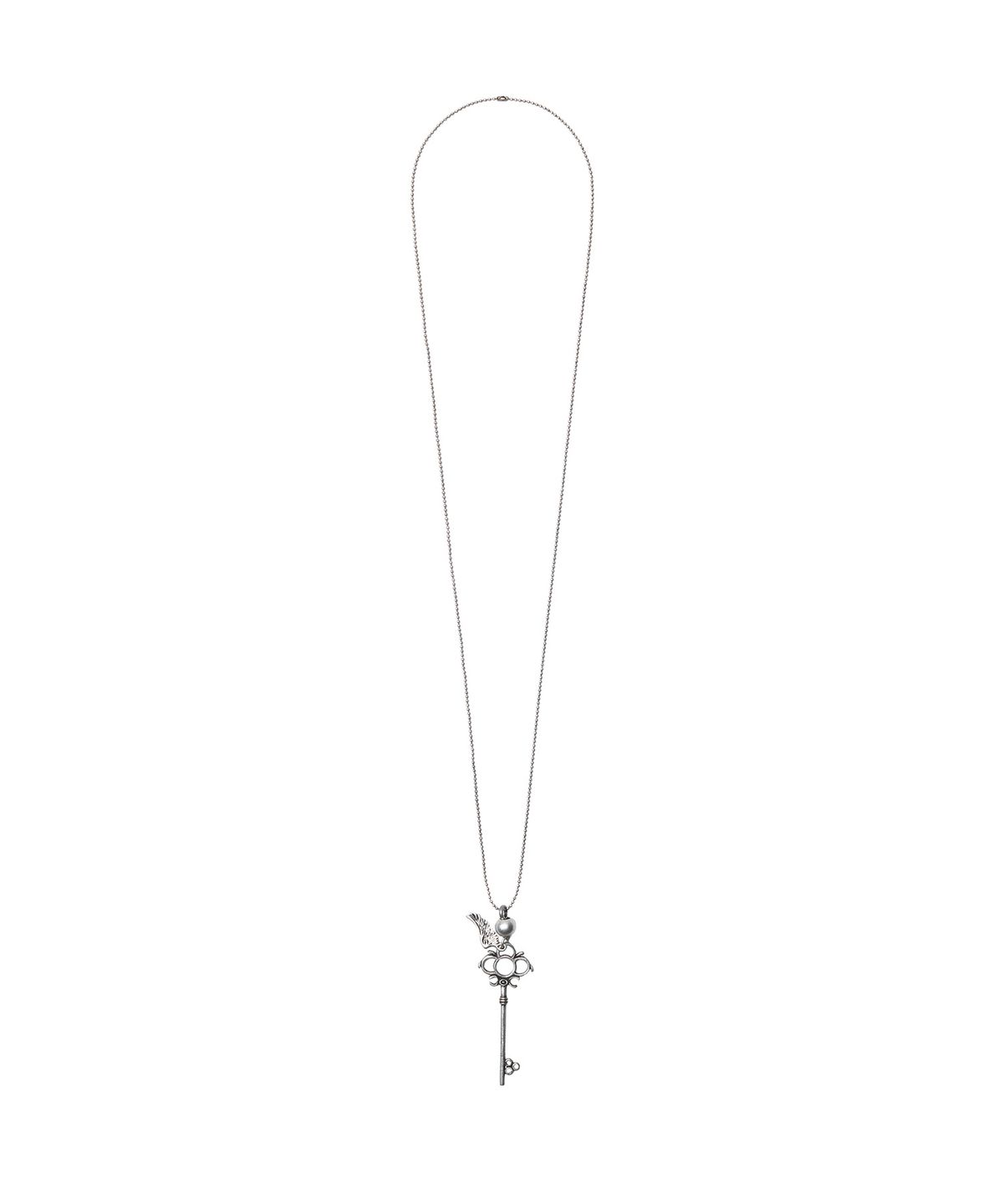 레씨토(LECYTO) Winged Key Pendant Necklace_[Silver]