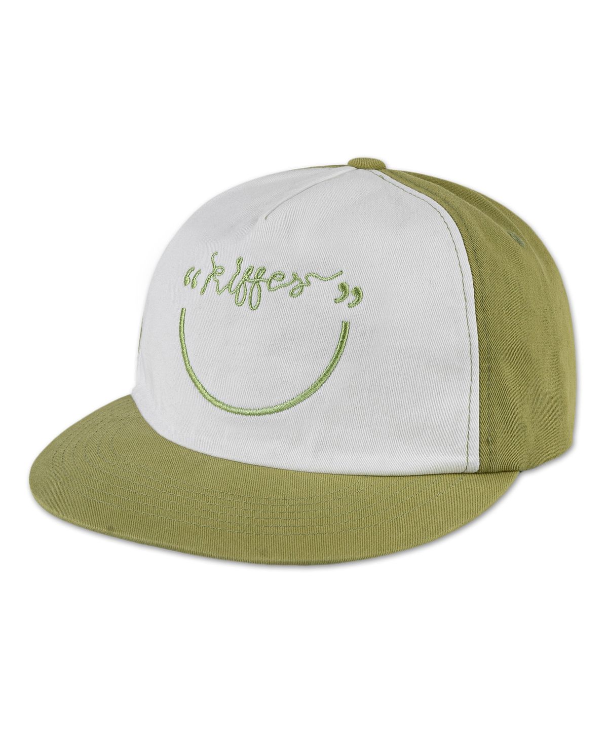 키페(KIFFER) Je Kiffe Smile 5-Panel two-tone ball cap-green