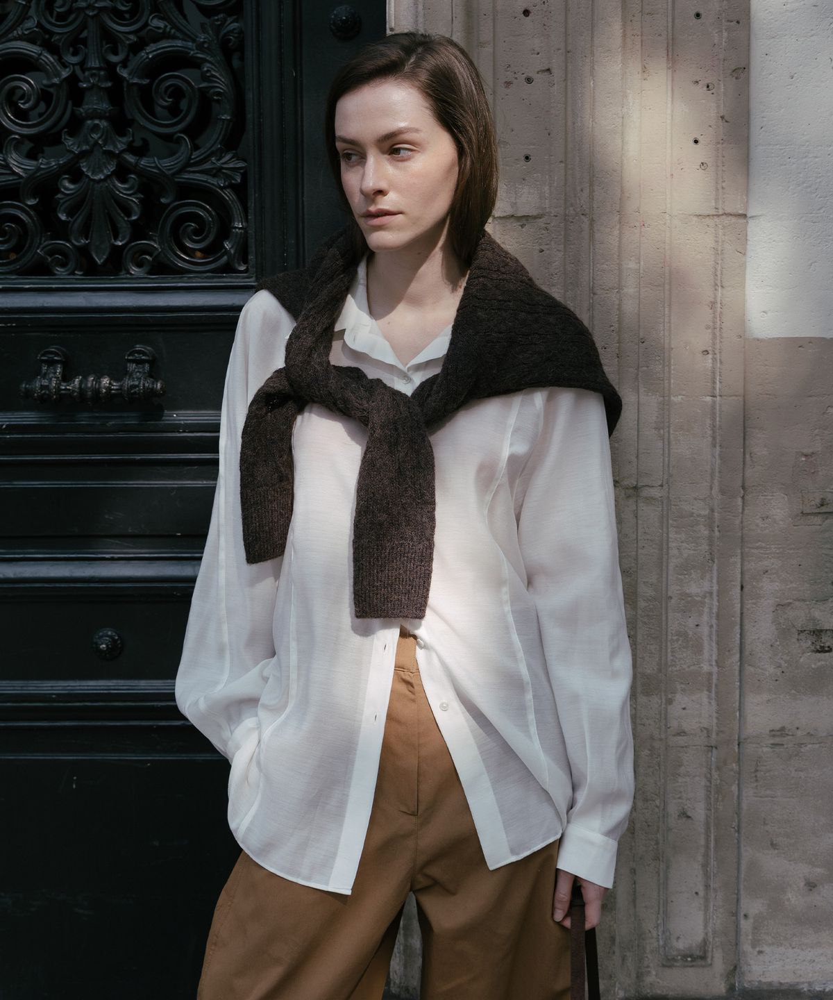 가더(GARDER) Sheef Blouse (White)