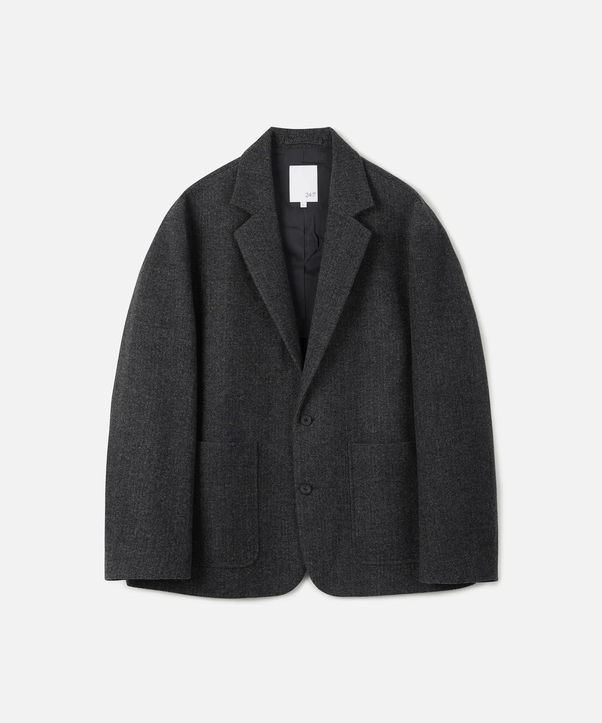 247시리즈(247SERIES) WOOL 헤링본 자켓 CHARCOAL
