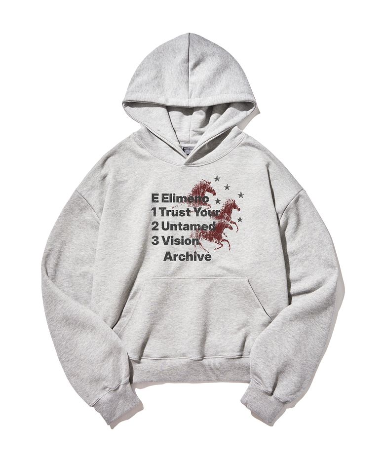 EL 쓰리홀스 크롭 후드티셔츠 2Color