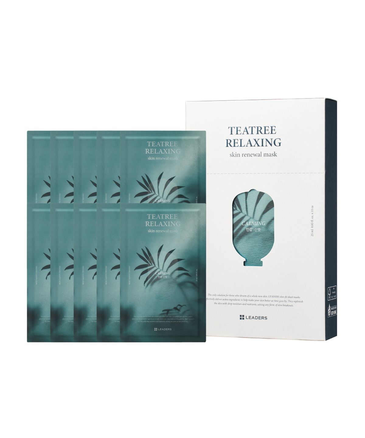 리더스코스메틱(LEADERS COSMETICS) 리더스 티트리 릴랙싱 스킨 리뉴얼 마스크 25ml 10매
