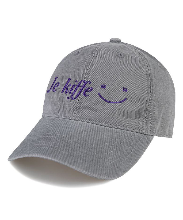 Je Kiffe Smile Ball cap-cation gray