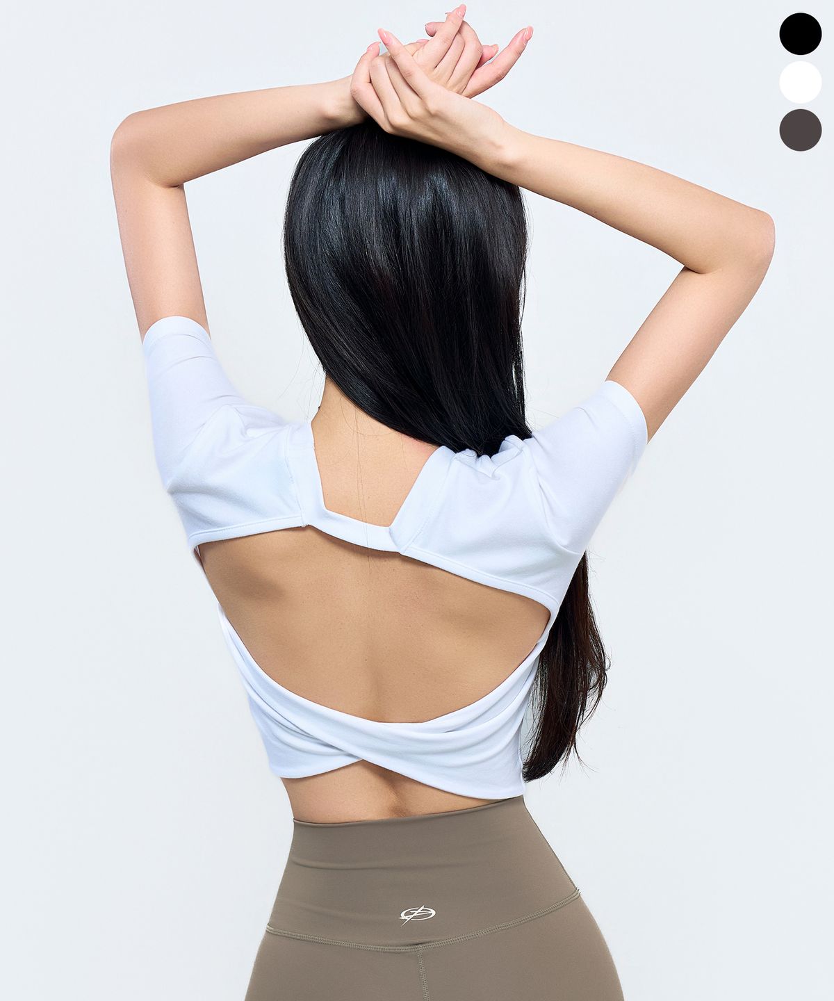 피지컬가먼츠(PHYSICAL GARMENTS) P5092 오픈백 트위스트 캡내장 반팔 [3COLOR]