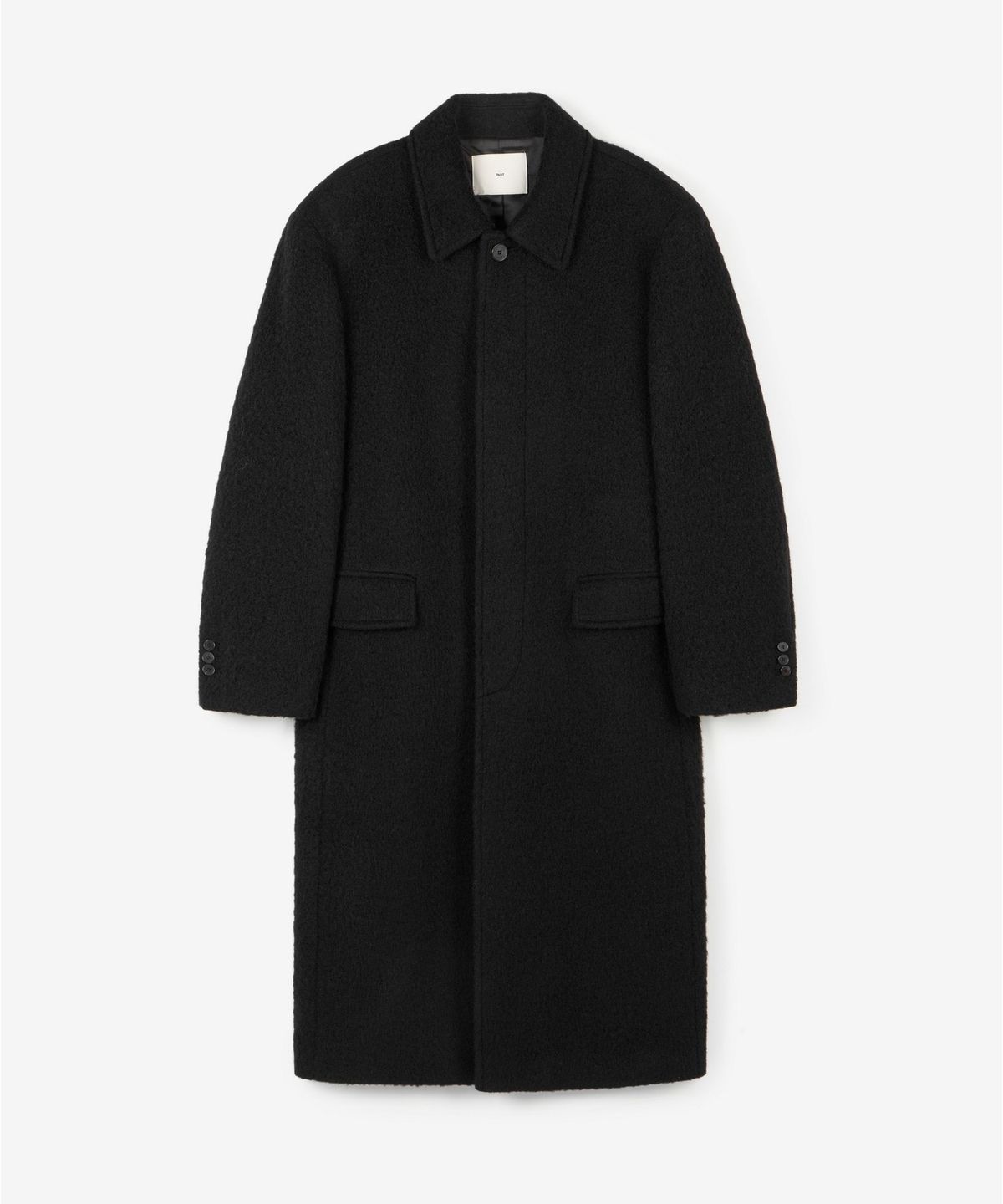티엔지티(TNGT) Oversized Alpaca Mac Coat (Black) TNCO6F101BK