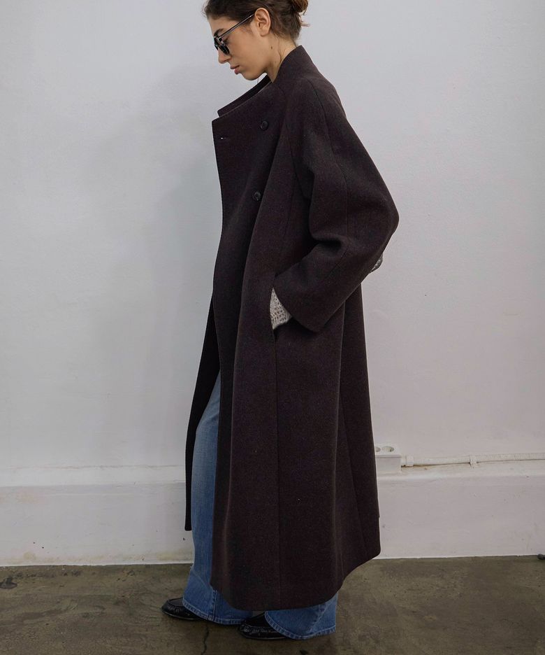 MARAIS Wool Coat Plum Noir