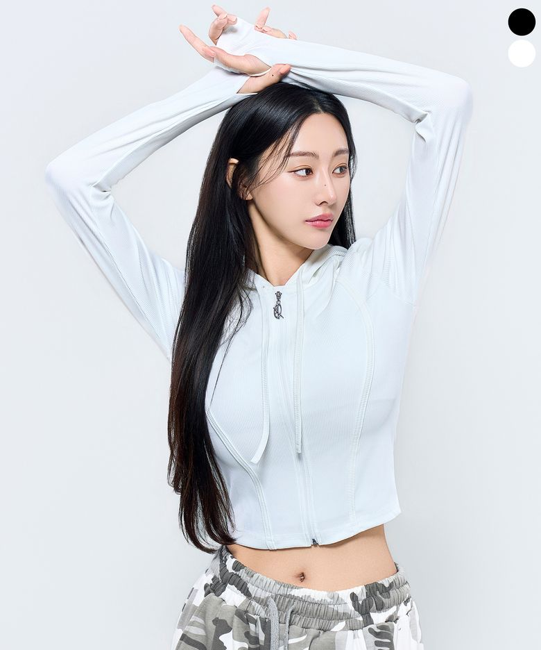 P5093 컨투어 슬림 후드집업 [2COLOR]