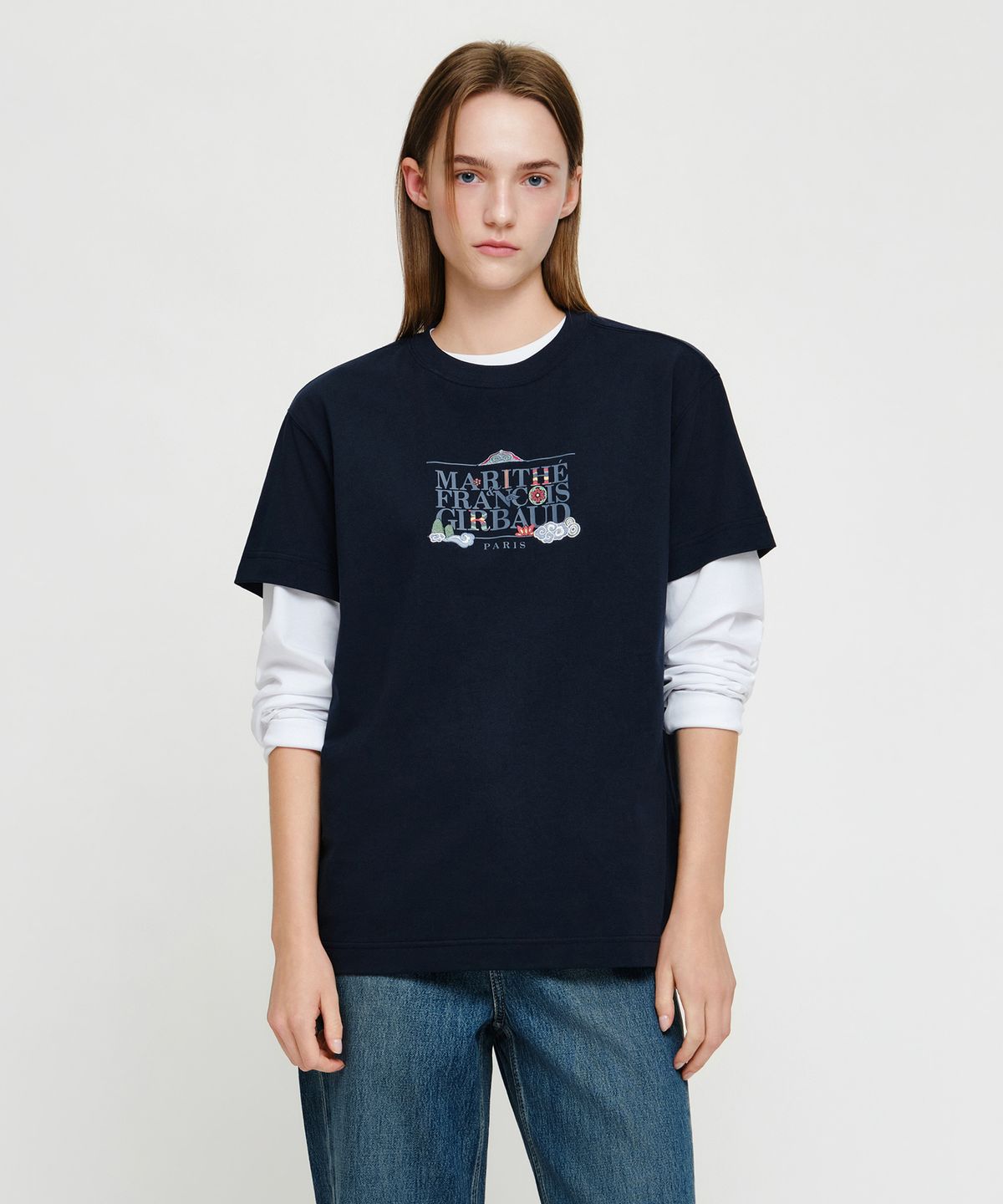 마리떼 프랑소와 저버(MARITHÉ + FRANҪOIS GIRBAUD) SEOUL EXCLUSIVE CLASSIC LOGO TEE navy