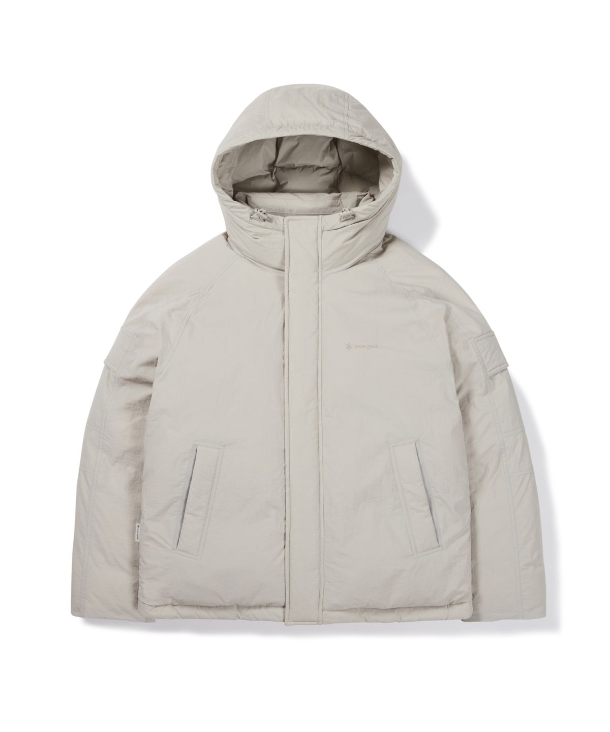 스노우피크 어패럴(SNOWPEAK APPAREL) 시티캠퍼 유틸리티 후드 다운 자켓 (S26WMGDJ68) Light Gray