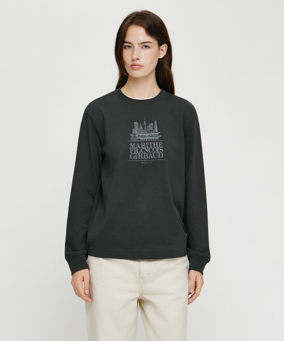 마리떼 프랑소와 저버(MARITHÉ + FRANҪOIS GIRBAUD) SEOUL EXCLUSIVE GRAPHIC LONG SLEEVE TEE charcoal
