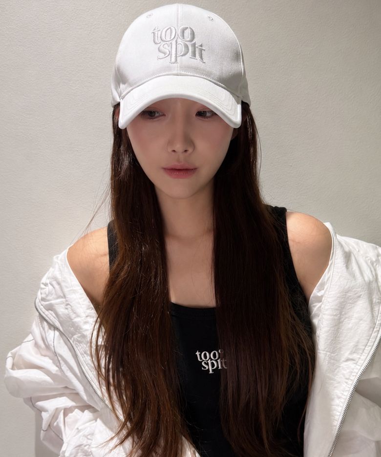 TONAL LOGO BALL CAP-WHITE