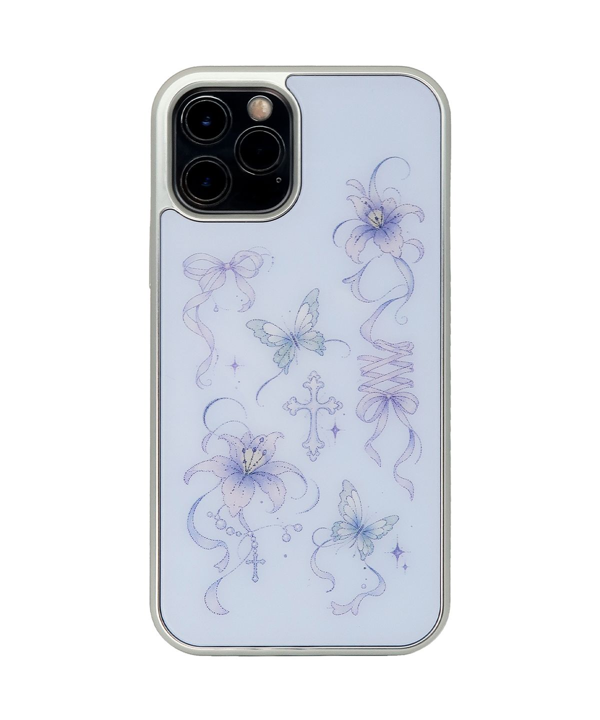 오아트(OART) Dreamy Lily Glossy Silver Bumper Case