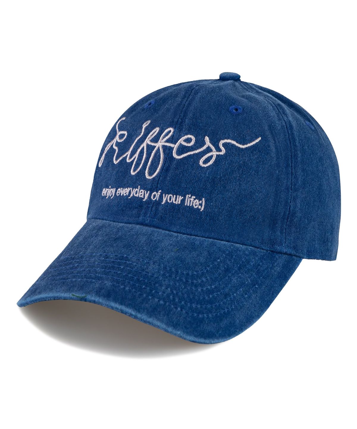 키페(KIFFER) Je Kiffe Stone washed Ball cap-blue