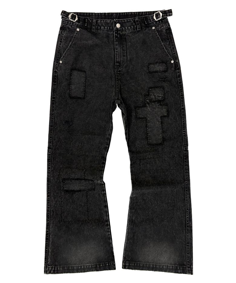 VTG Patchwork Flared Pants (TP0077)