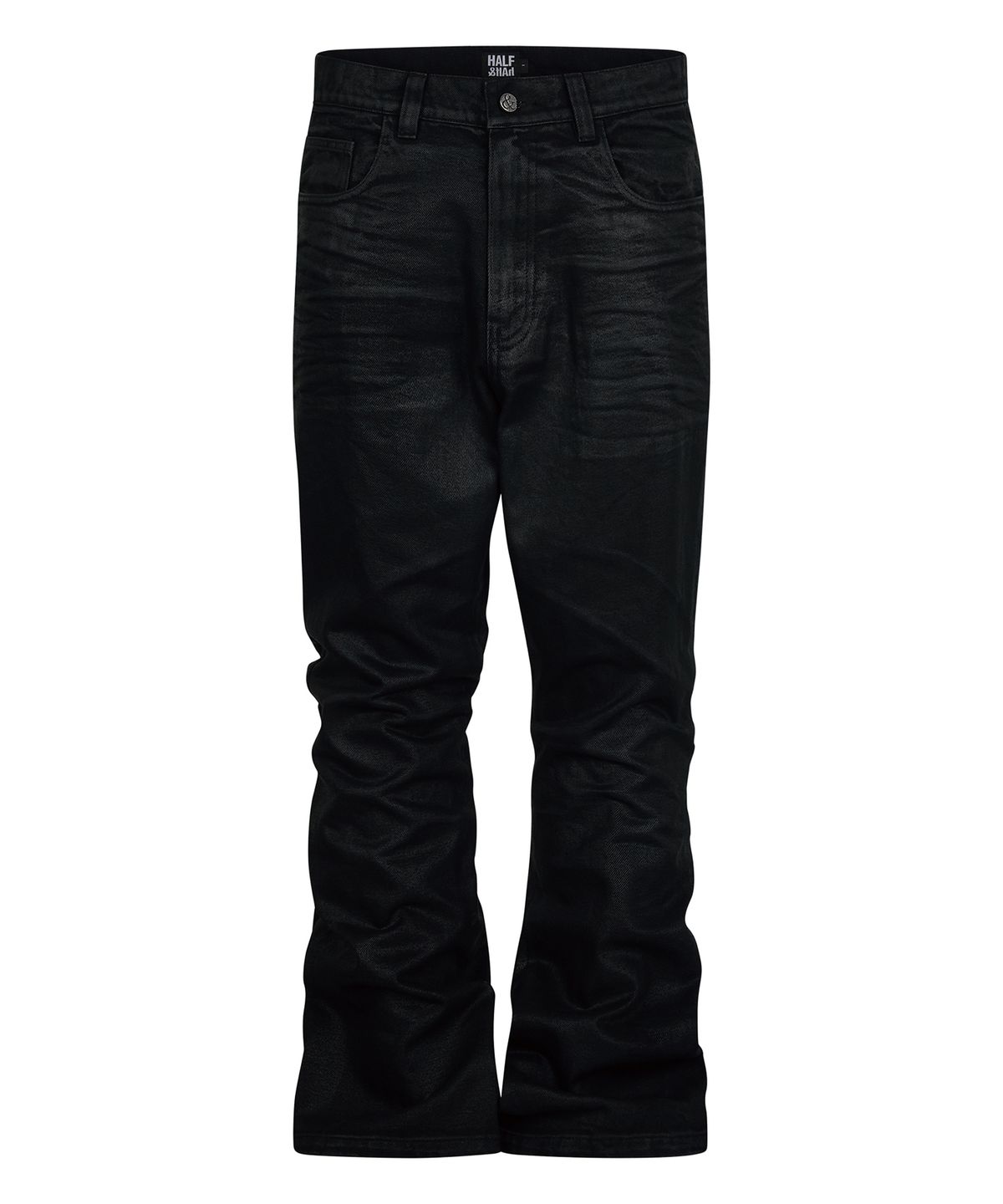 하프앤하프(HALF AND HALF) DUAL POCKET WAXED FLARE PANTS