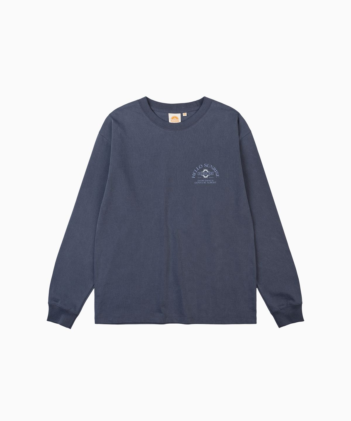 헬로 선라이즈(HELLO SUNRISE) HAWAII Arch Logo L/S Tee_VTG Navy