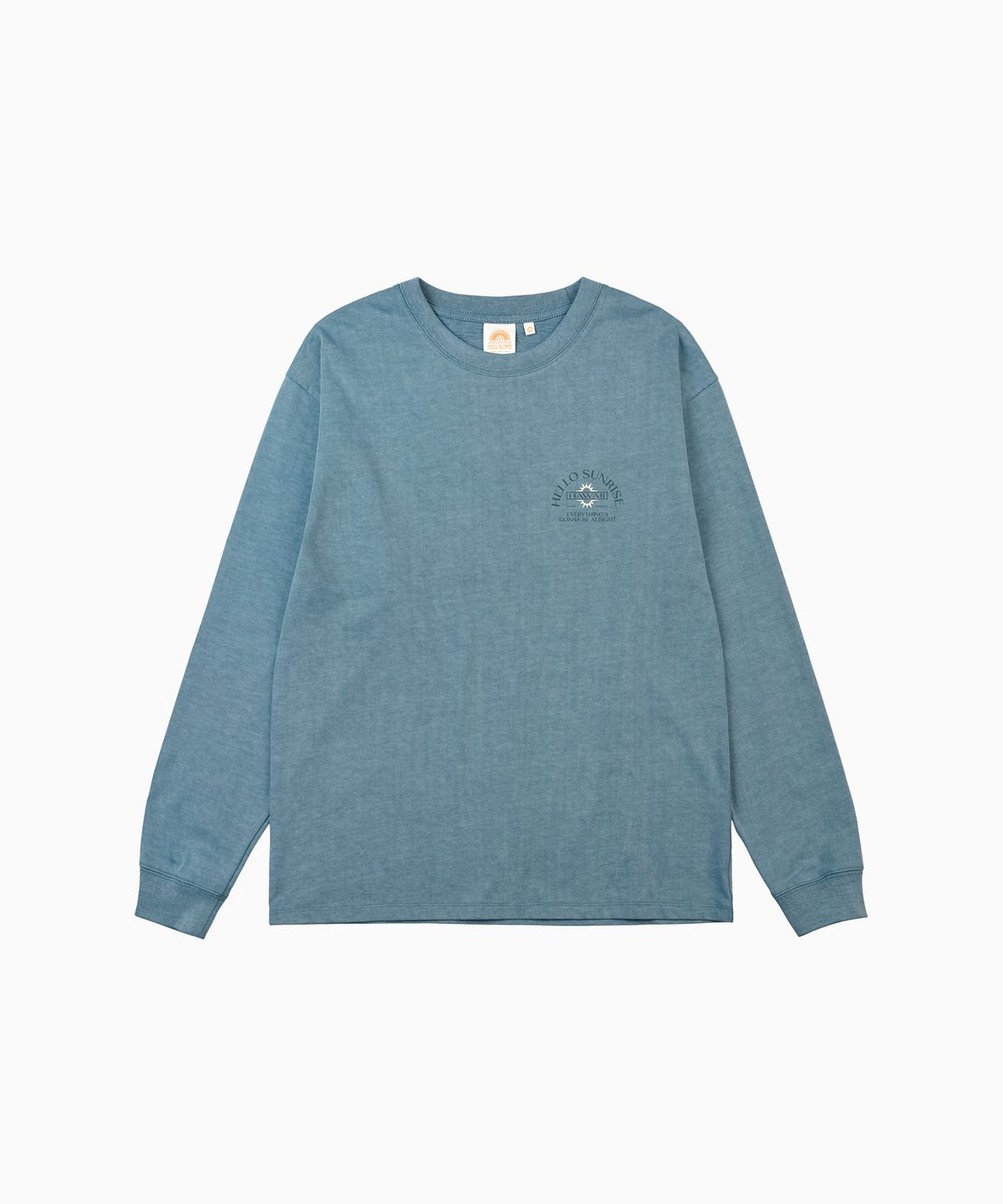 헬로 선라이즈(HELLO SUNRISE) HAWAII Arch Logo L/S Tee_VTG Teal