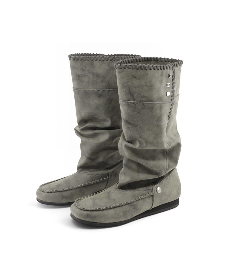 [xYASE] braided moc boots (grunge taupe)