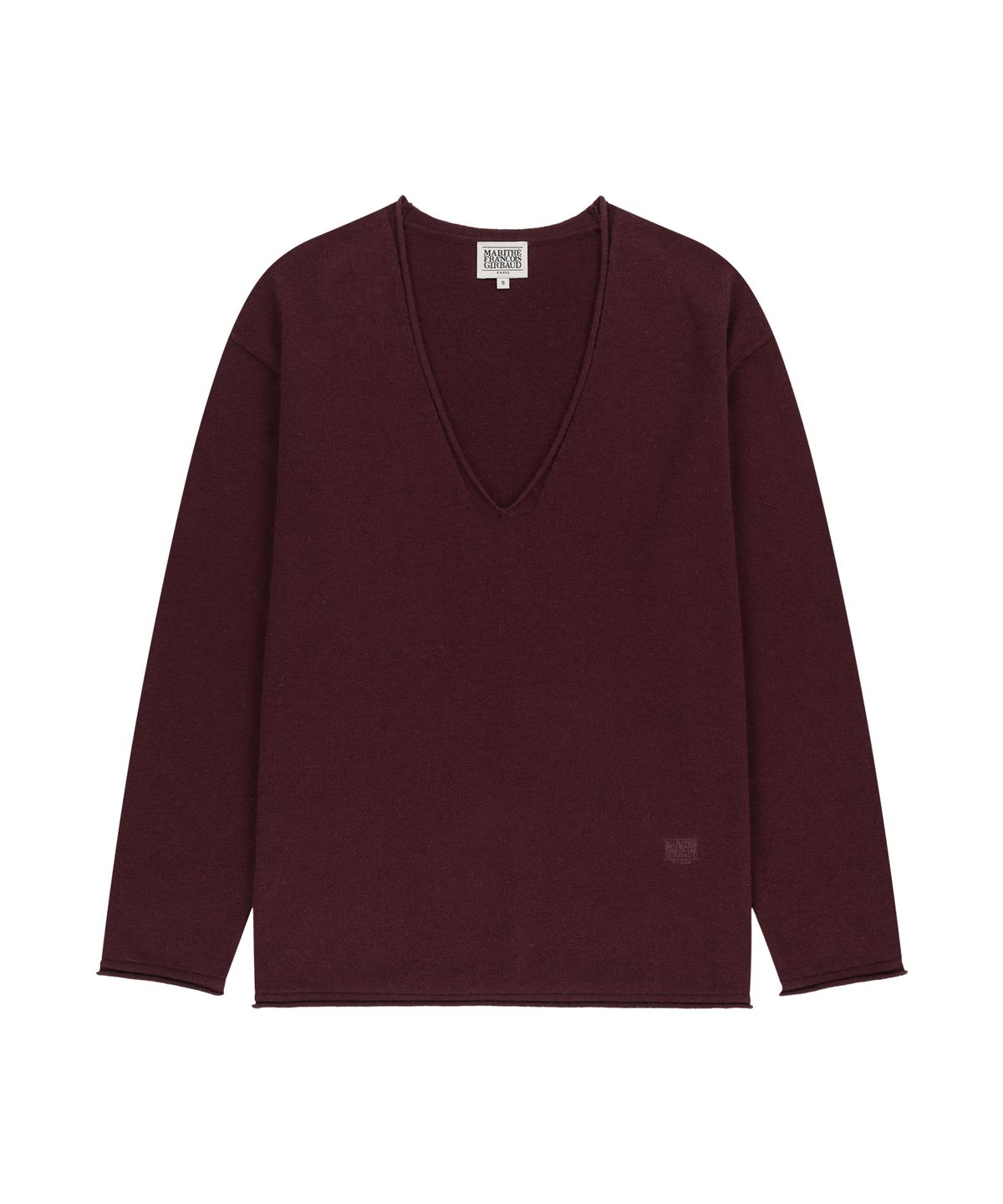마리떼 프랑소와 저버(MARITHÉ + FRANҪOIS GIRBAUD) W DEEP V-NECK OVERSIZED KNIT burgundy