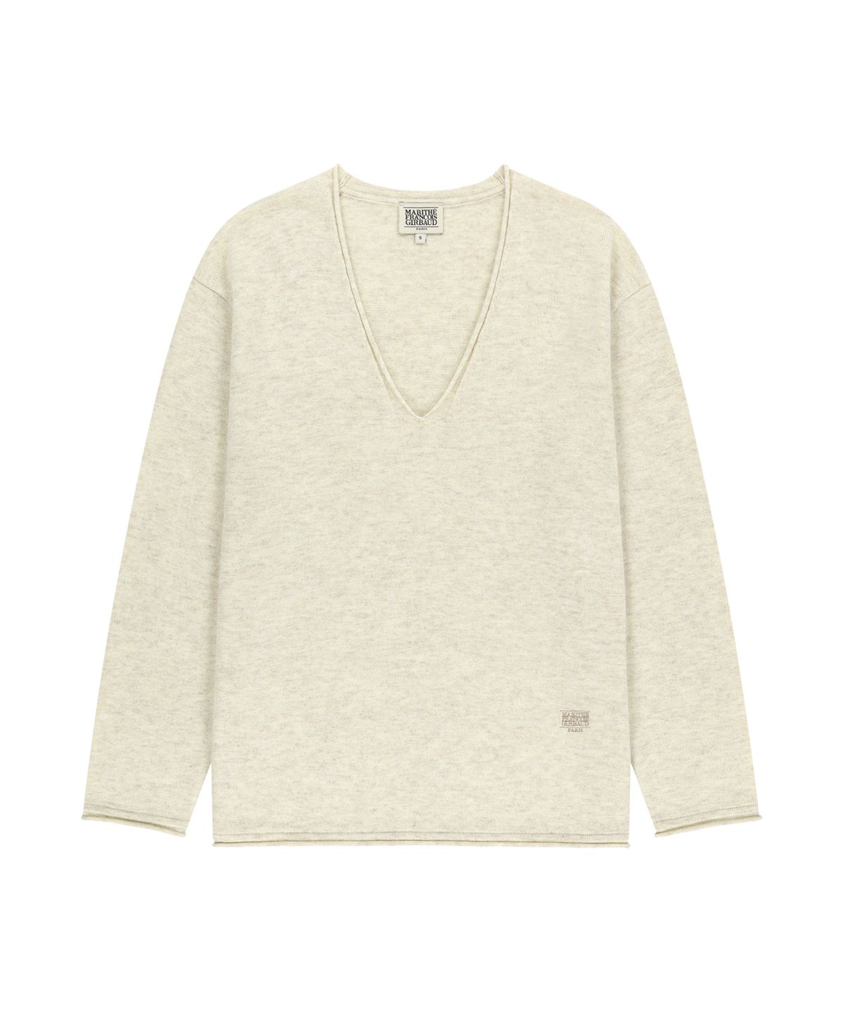 마리떼 프랑소와 저버(MARITHÉ + FRANҪOIS GIRBAUD) W DEEP V-NECK OVERSIZED KNIT oatmeal