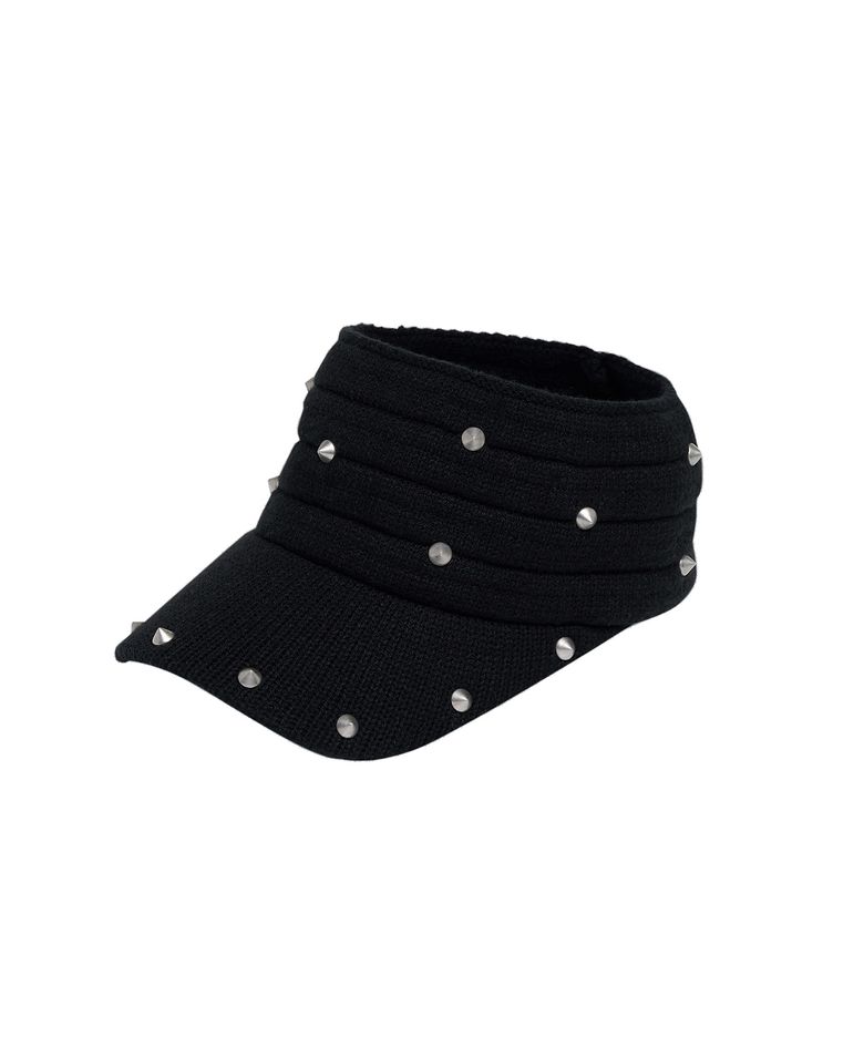 Spike Studded Band Cap_[Black]