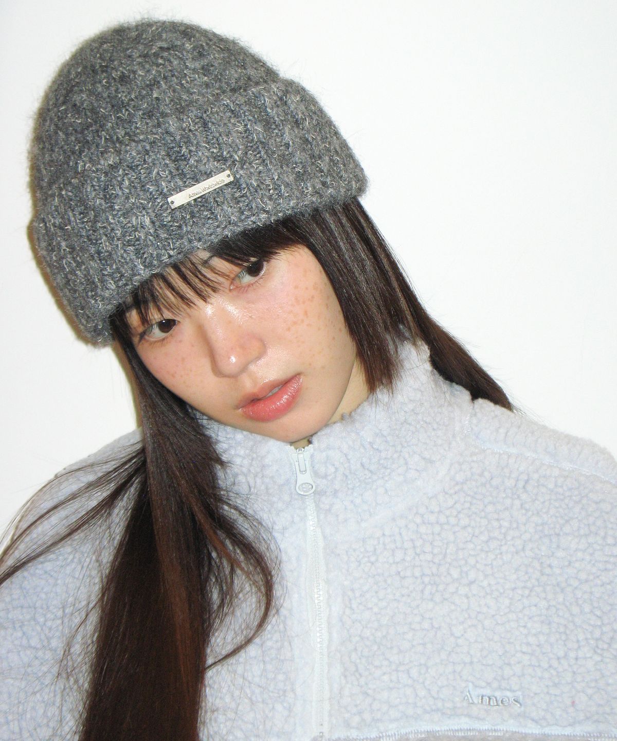 아메스 월드와이드(AMES-WORLDWIDE) BOUCLE BEANIE GREY