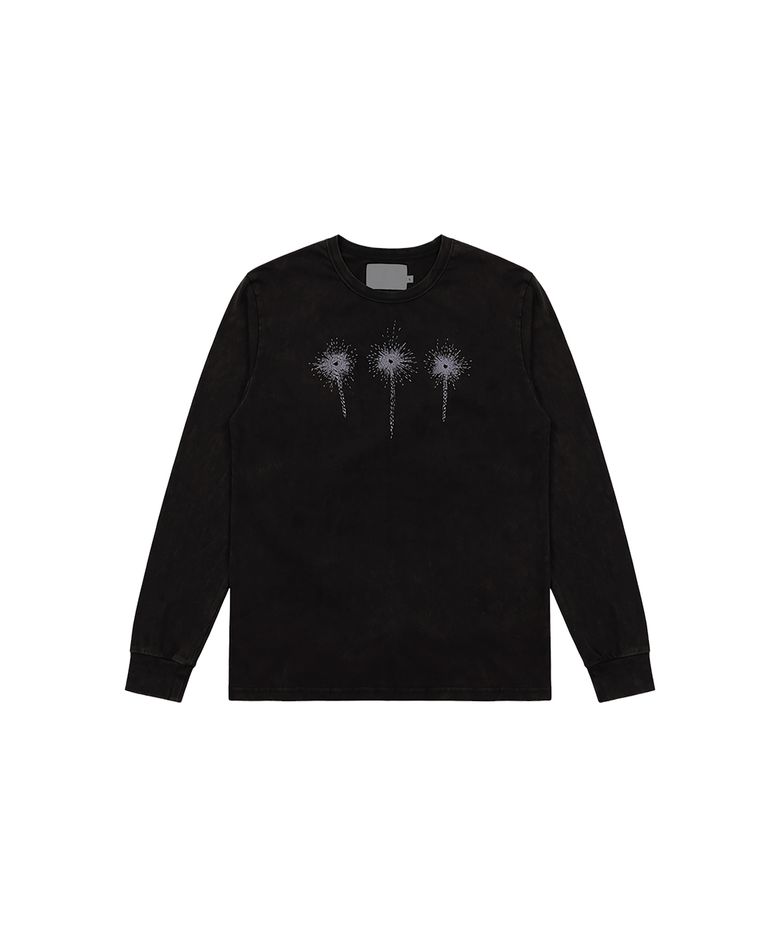 Wild Flower Long Sleeve T-shirt (Black)