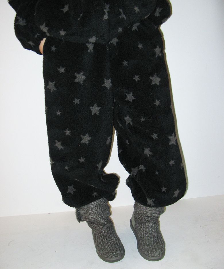 STARRY BOA PANTS BLACK