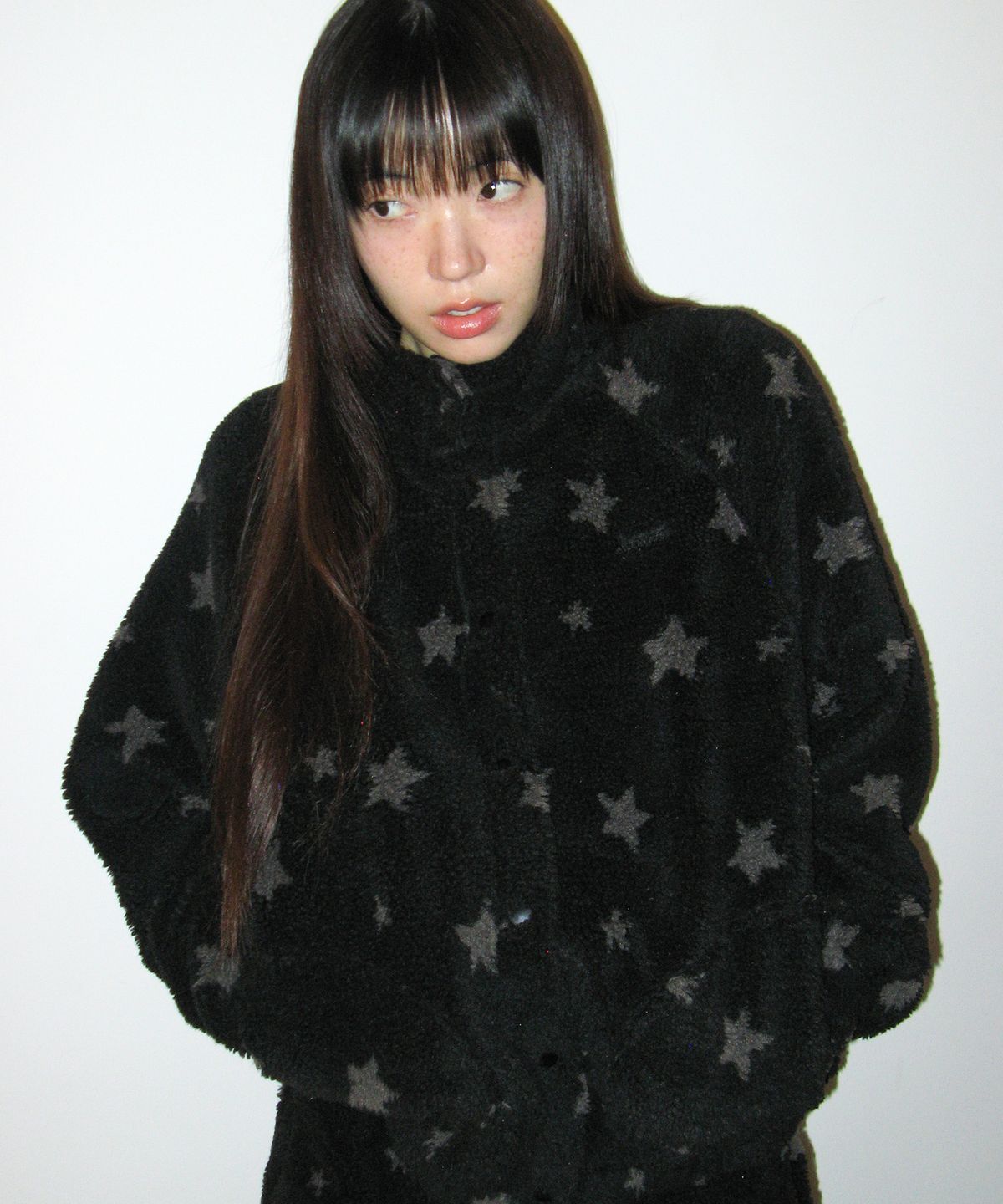 아메스 월드와이드(AMES-WORLDWIDE) STARRY BOA JACKET BLACK