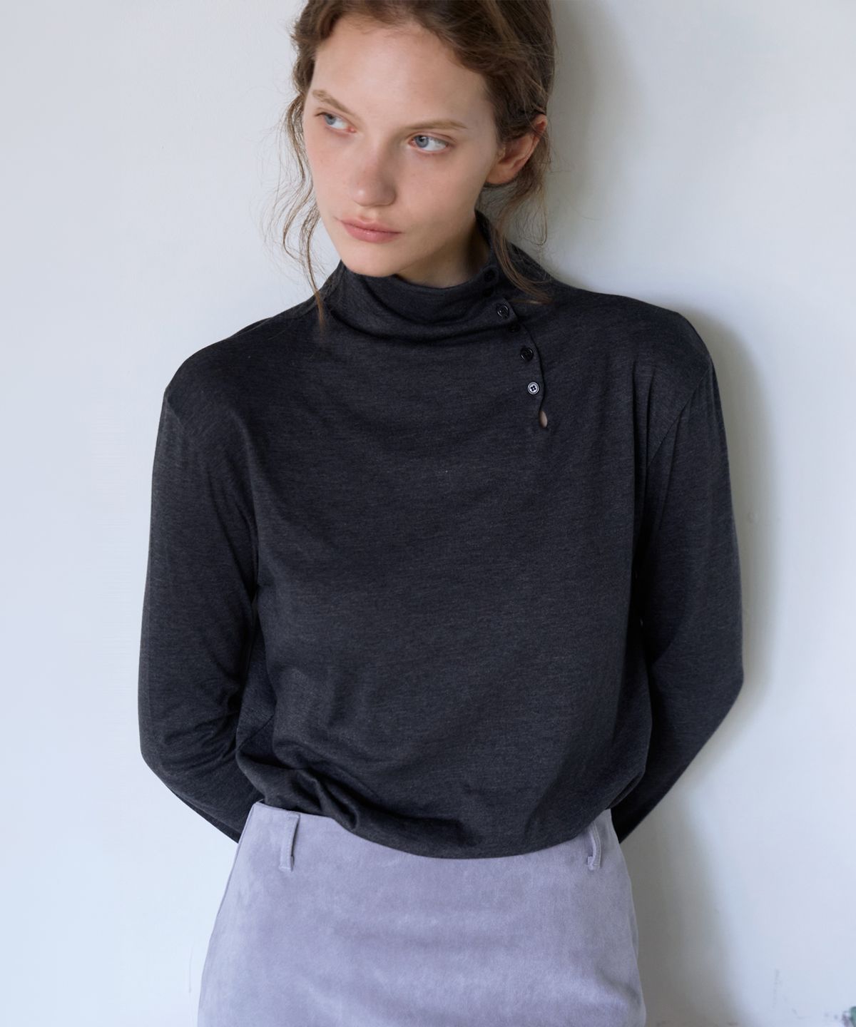 유라고(URAGO) Button polar t-shirt