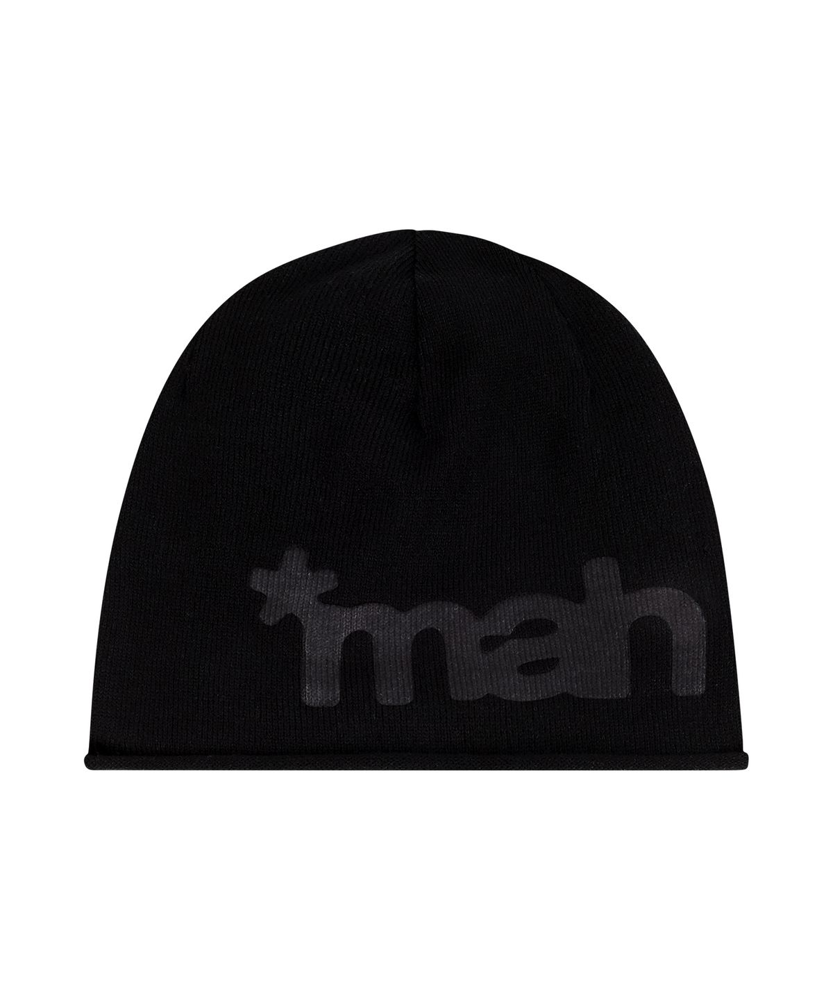 마하그리드(MAHAGRID) [10주년] mah LOGO ROLL BEANIE[BLACK]