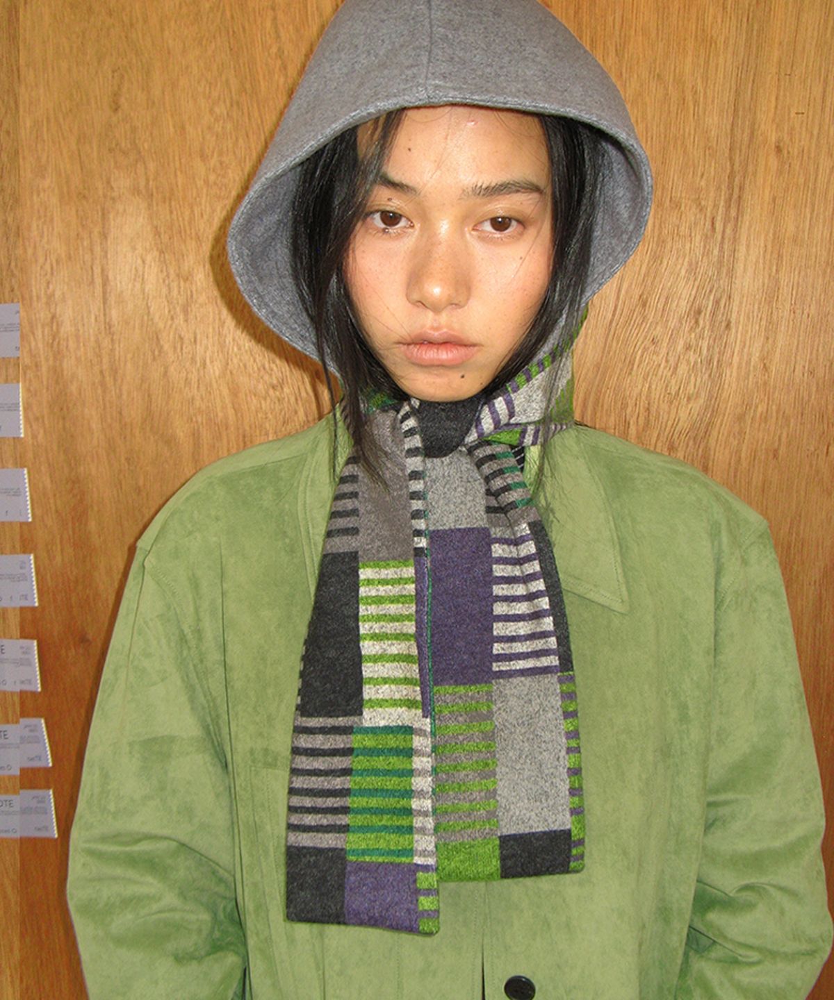 포테(POTE) 0020 Hooded Muffler_Purple Green