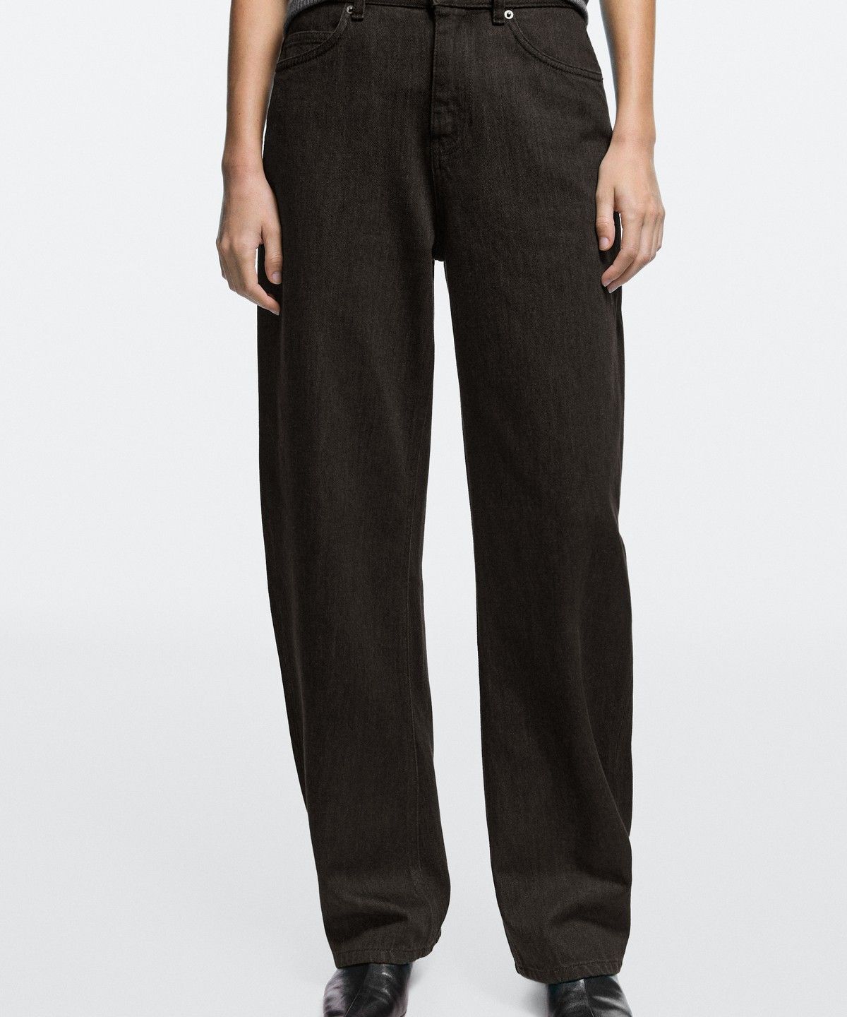 마시모두띠(MASSIMO DUTTI) 미드라이즈 배럴 핏 진