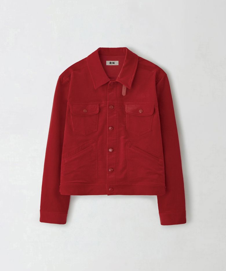 R-0078 / PLUSH CORD TRUCKER(RED)