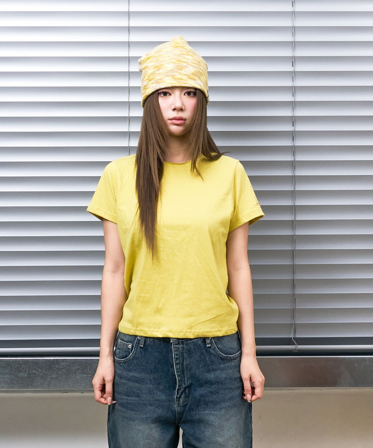 낫뉴(NOT NEW) Rainbow Stitch T-Shirt Yellow