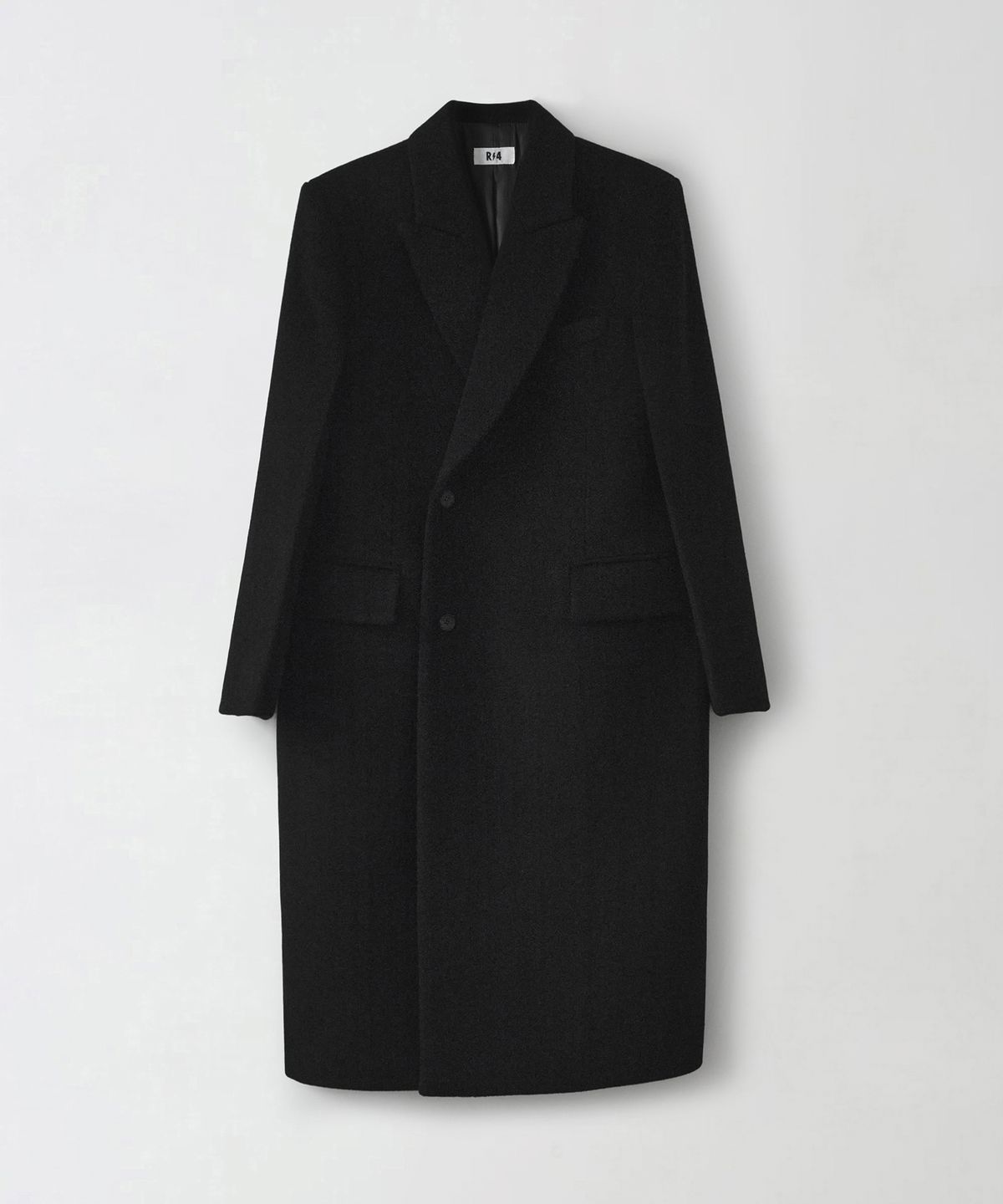 알포(R-4) R-0079 / WOOL DOUBLE COAT(BLACK)