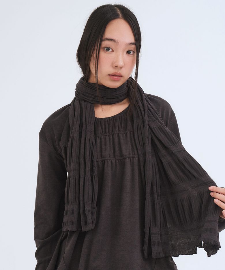 Ruffle Muffler, Charcoal