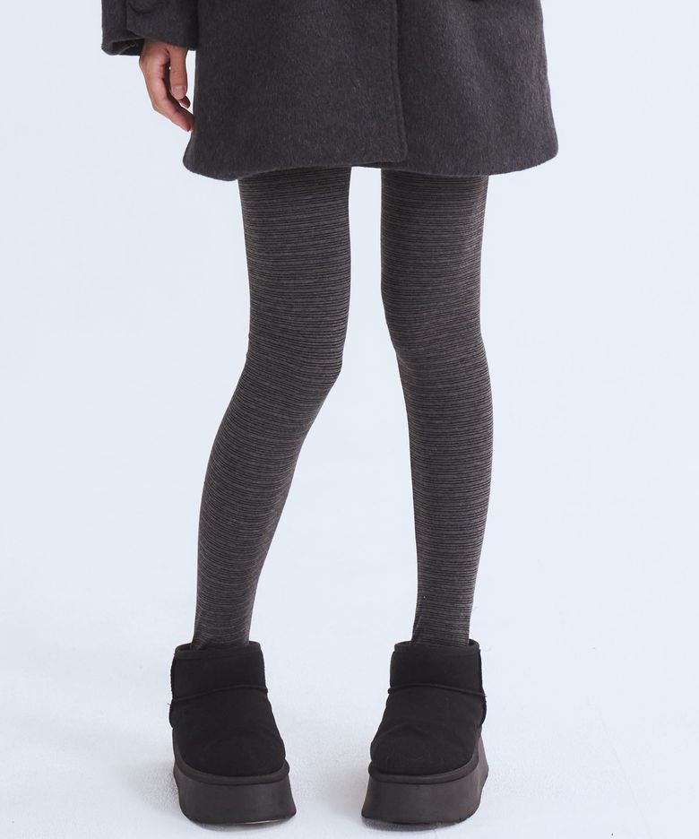 Striped Leggings, Charcoal