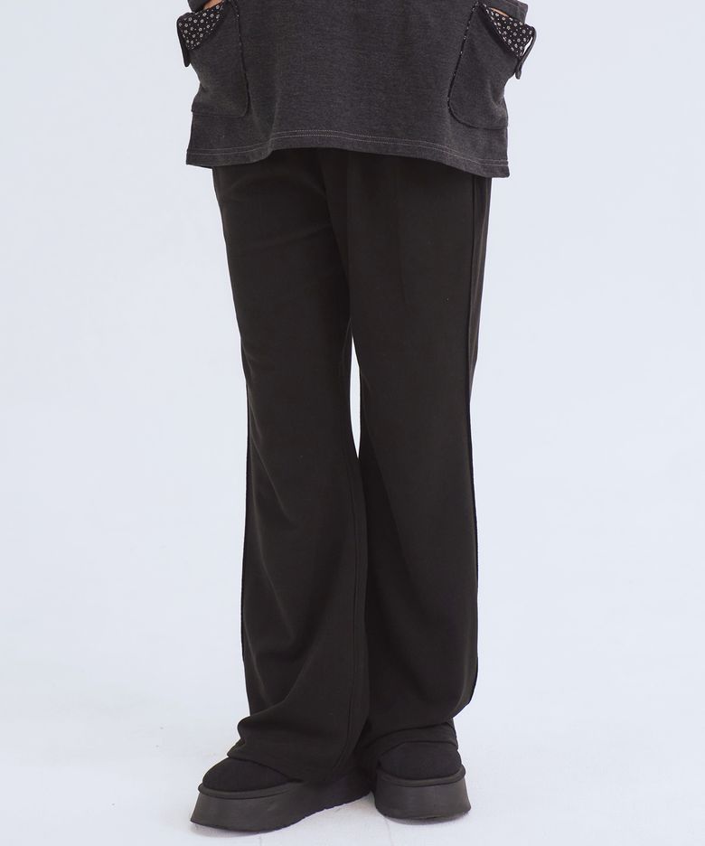 Soft Easy Bootcut Pants, Black