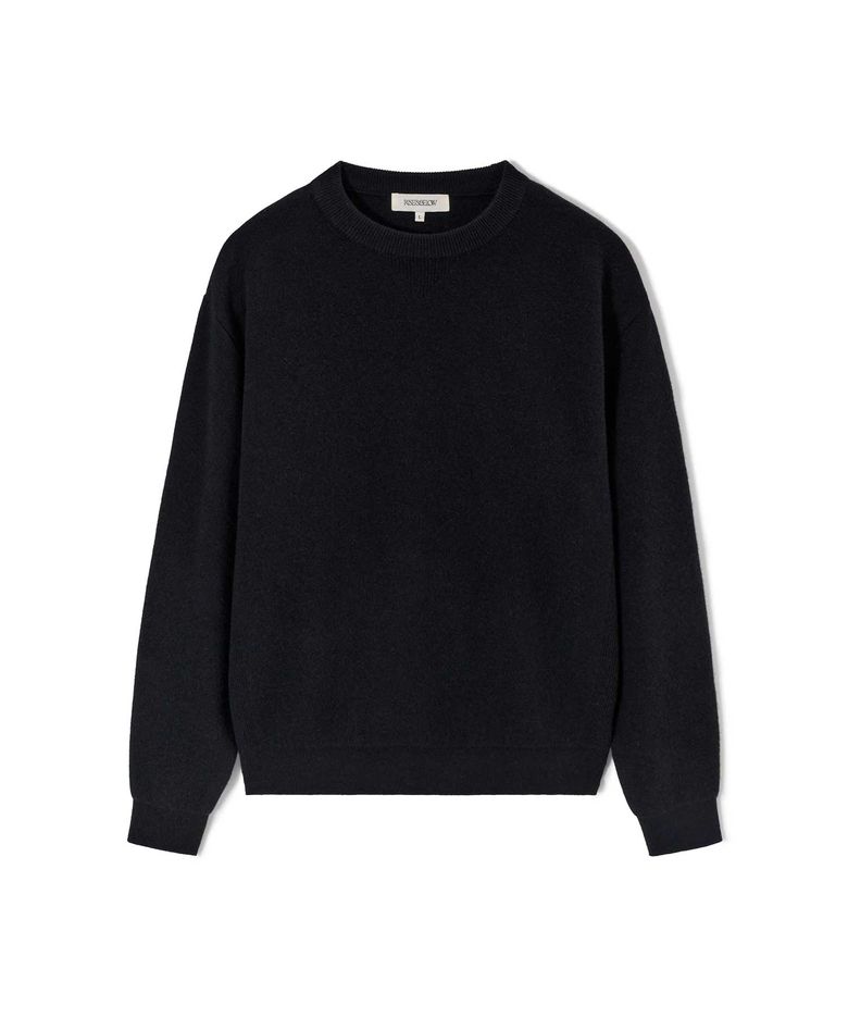 HEAVY DUTY 질롱울 크루넥 스웨터 BLACK